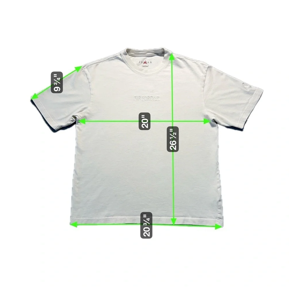 Air Jordan Men’s Medium T-Shirt Light Gray Embroidered Logo 100% Cotton